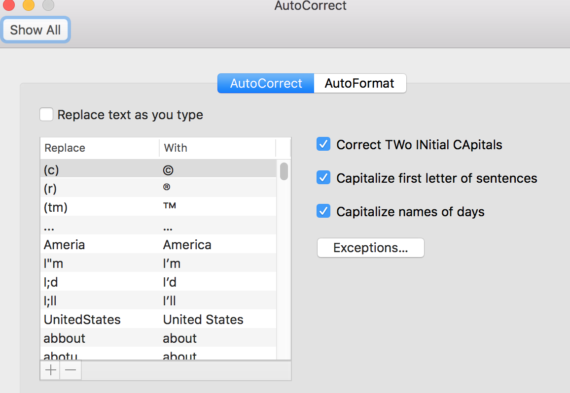 outlook for mac spell correction